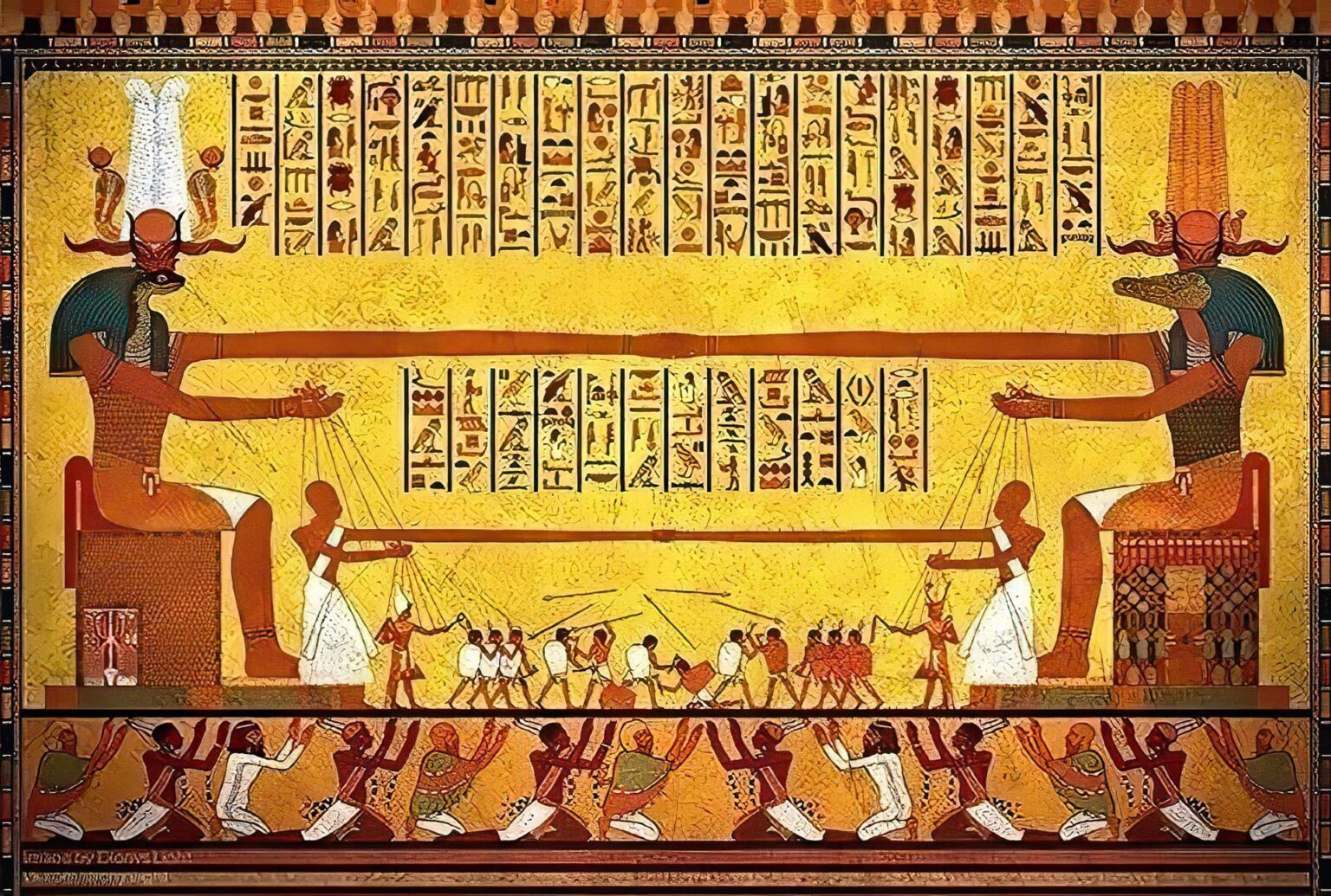 Египетская фреска Разделяй и властвуй